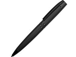 Ручка металлическая шариковая Uma VIP GUM soft-touch с зеркальной гравировкой, черный
