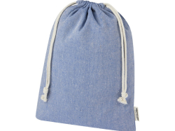 Большая подарочная сумка Pheebs объемом 4 л из хлопка плотностью 150 г/м², синий