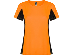 Футболка Shanghai женская, неоновый оранжевый/черный