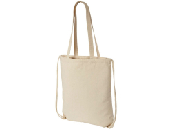 Рюкзак со шнурком Flin из хлопчатобумажной ткани плотностью 240 г/м², натуральный