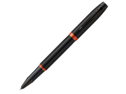 Ручка-роллер Parker IM Vibrant Rings Flame Orange, стержень:Fblk, в подарочной упаковке.