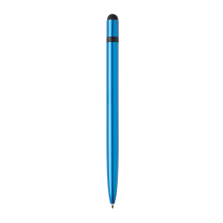 Металлическая ручка-стилус Slim, голубой