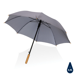 Автоматический зонт-трость с бамбуковой рукояткой Impact из RPET AWARE, d103 см