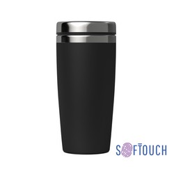 Термостакан "Эльбрус" с покрытием soft touch, 0,4 л, черный
