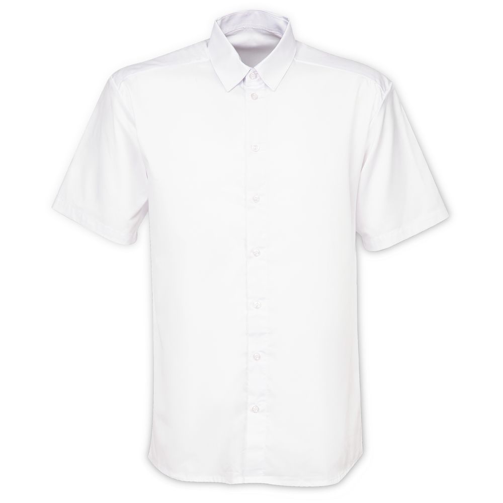 Рубашка мужская с коротким рукавом Collar, белая, размер 64; 182
