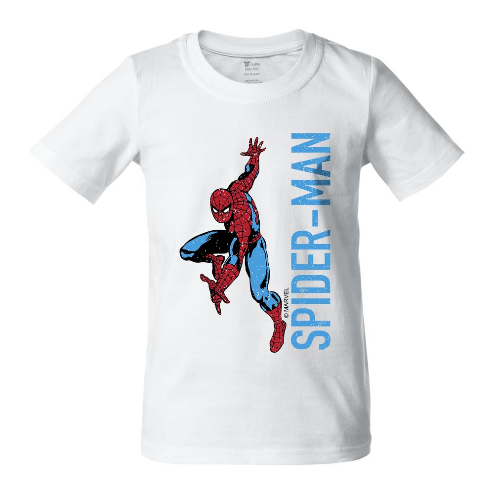 Футболка детская Spider-Man, белая, на рост 142-152 см (12 лет)