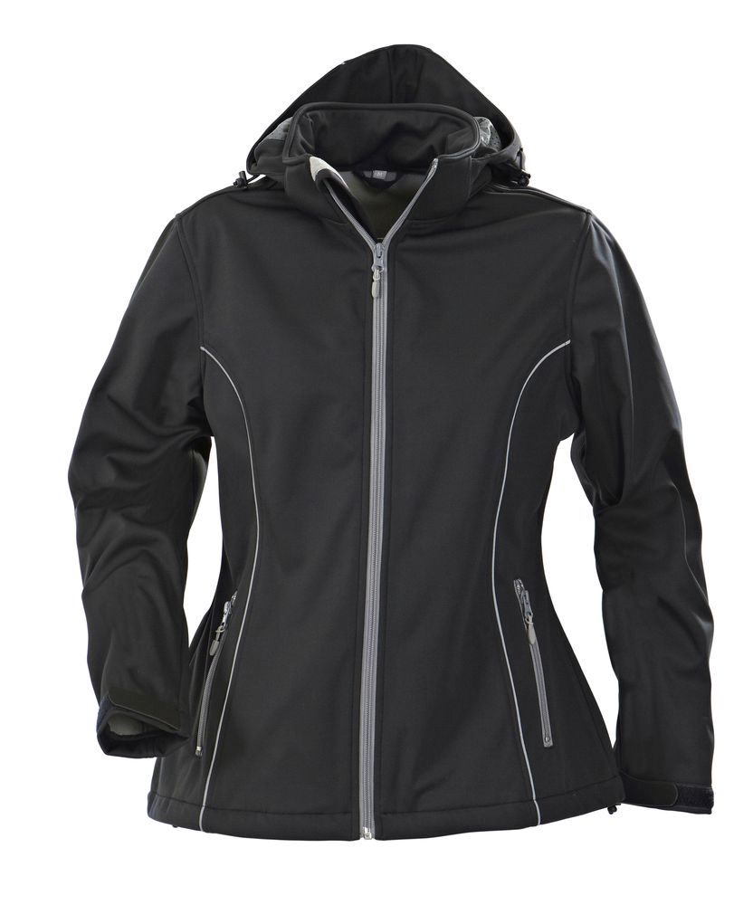 Куртка софтшелл женская Hang Gliding, черная, размер L