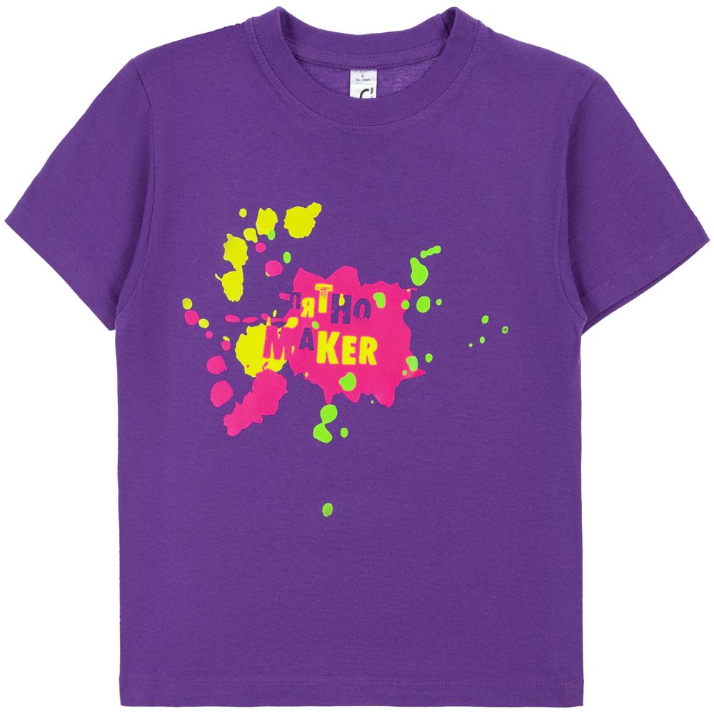 Футболка детская «Пятно Maker», фиолетовая, на рост 96-104 см (4 года)