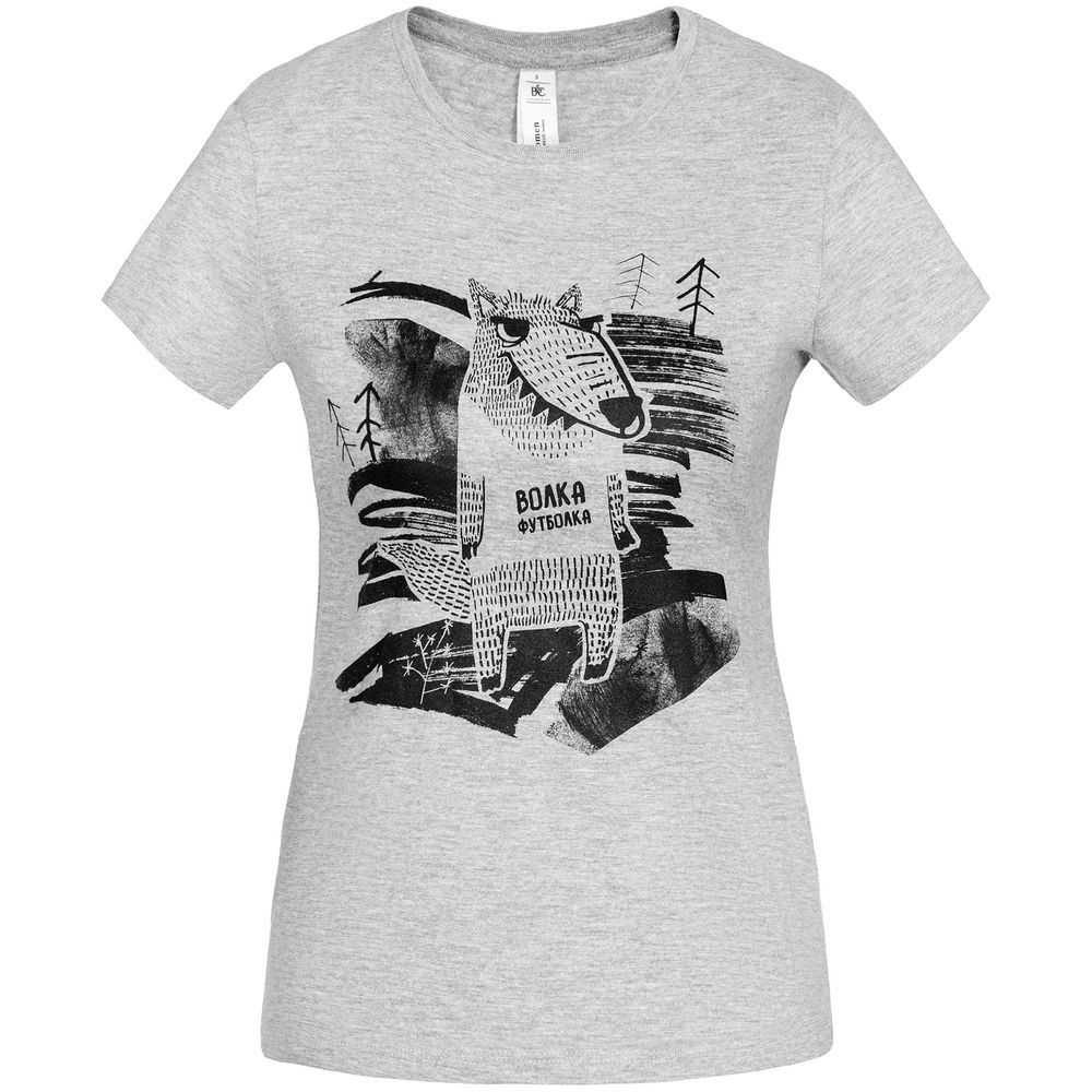 Футболка женская «Волка футболка», серый меланж, размер S