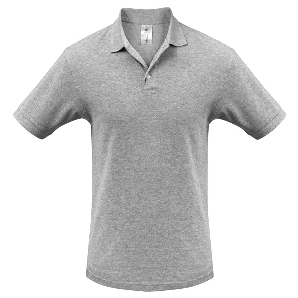 Рубашка поло Heavymill серый меланж, размер L