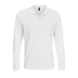 Рубашка поло с длинным рукавом Prime LSL, белая, размер S