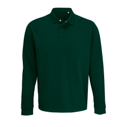 Рубашка поло оверсайз с длинным рукавом Heritage, зеленая, размер XXL