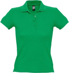 Рубашка поло женская People 210 ярко-зеленая, размер XL