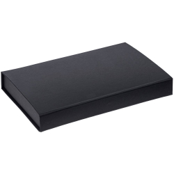 Коробка Silk с ложементом под ежедневник 13x21 см и ручку, черная