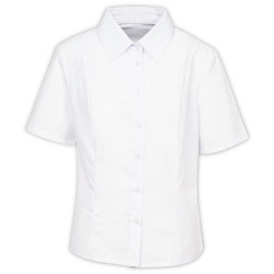 Рубашка женская с коротким рукавом Collar, белая, размер 44; 158-164