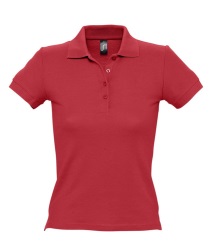 Рубашка поло женская People 210 красная, размер S