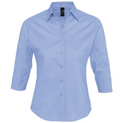 Рубашка женская с рукавом 3/4 Effect 140 голубая, размер XL