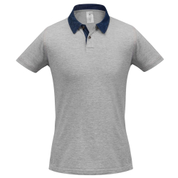 Рубашка поло мужская DNM Forward серый меланж, размер L