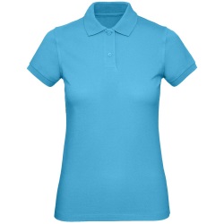 Рубашка поло женская Inspire бирюзовая, размер XL
