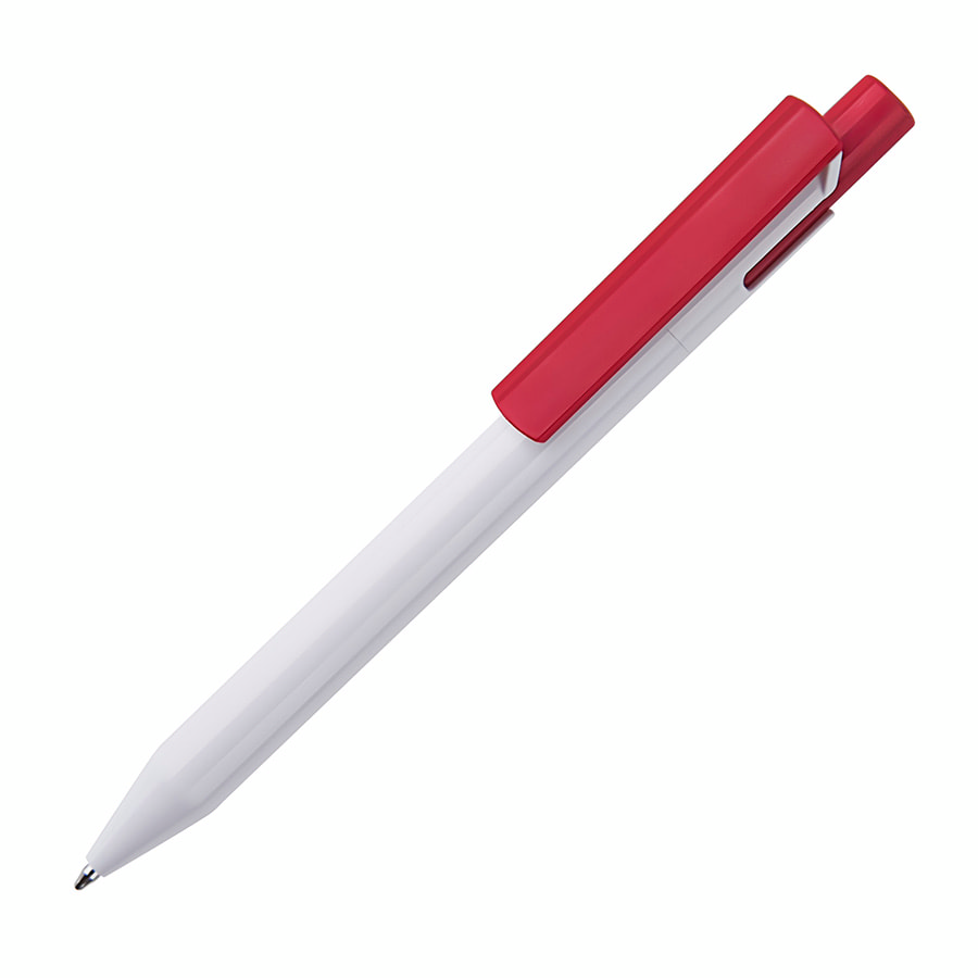Ручка шариковая Zen, белый/красный, пластик