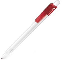 SYMPHONY, ручка шариковая, фростированный красный/белый, пластик