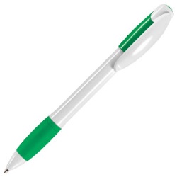 X-5, ручка шариковая, зеленый/белый, пластик