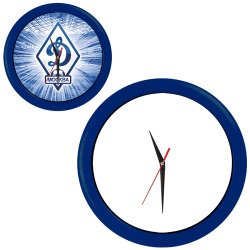 Часы настенные "ПРОМО" разборные ; яркий синий, D28,5 см; пластик