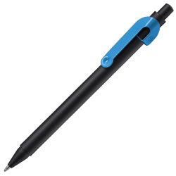 SNAKE, ручка шариковая, синий, черный корпус, металл
