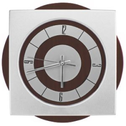 Часы настенные "ИНТЕРВАЛ"; D=31,5 см; H=4 см; дерево, пластик; лазерная гравировка