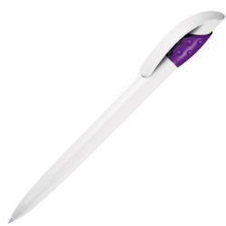 GOLF, ручка шариковая, фиолетовый/белый, пластик