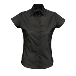 Рубашка женская "Excess", черный_XXL, 97% х/б, 3% п/э, 140г/м2