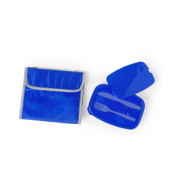 Набор термосумка и ланч-бокс PARLIK, синий, 26 x 22 x 18 см, полиэстер 210D