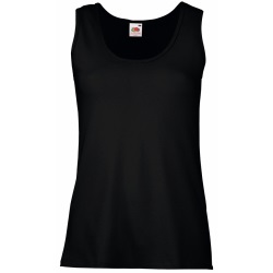 Майка женская "Lady-Fit Valueweight Vest", черный_XL, 100% х/б, 165 г/м2