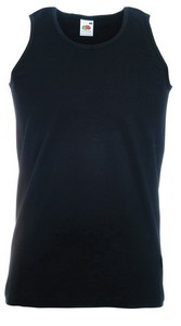 Майка мужская "Athletic Vest", черный_L, 100% х/б, 160 г/м2