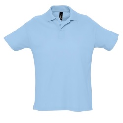 Рубашка поло мужская SUMMER II, голубой, 2XL, 100% хлопок, 170 г/м2
