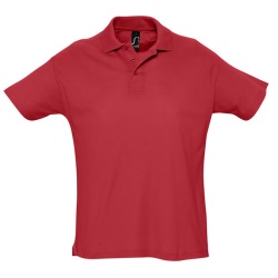 Рубашка поло мужская SUMMER II, красный, S, 100% хлопок, 170 г/м2