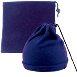Шапка-шарф с утяжкой "Articos", 24.525.5 см, синий, флис, 200 гр/м2