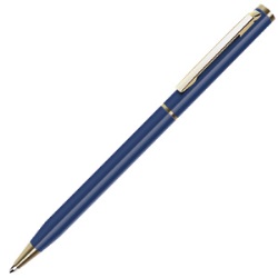 SLIM, ручка шариковая, сизый/золотистый, металл
