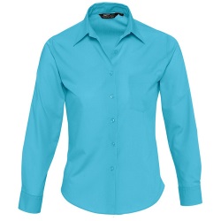 Рубашка"Executive", бирюзовый_S, 65% полиэстер, 35% хлопок, 105г/м2
