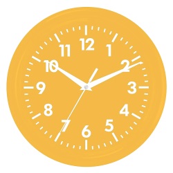 Часы настенные "PRINT" разборные ; желтый, D24,5 см; пластик