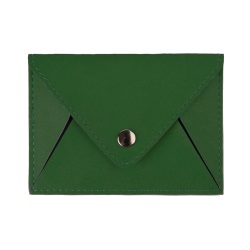 Холдер для карт "Sincerity", 7*11,5 см, PU, зеленый с серым
