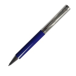 JAZZY, ручка шариковая, хром/темно-синий, металл