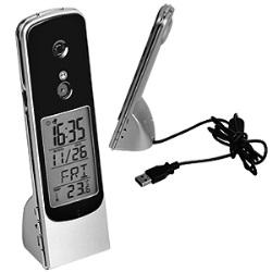 Веб-камера USB настольная с часами, будильником и термометром