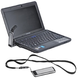 Подсветка для ноутбука с картридером для микро SD карты; 8х3х1 см; металл, пластик; лазерная гравир