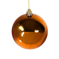 Шар новогодний Gloss, диаметр 8 см., пластик, оранжевый