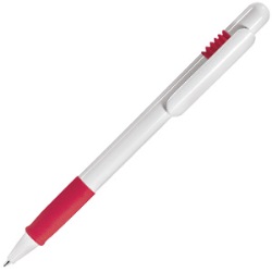 DUNE GRIP, ручка шариковая, красный/белый, пластик