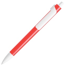 FORTE NEON, ручка шариковая, неоновый красный/белый, пластик