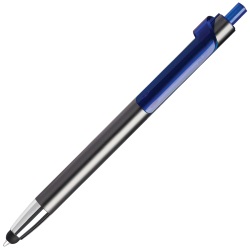 PIANO TOUCH, ручка шариковая со стилусом для сенсорных экранов, графит/синий, металл/пластик