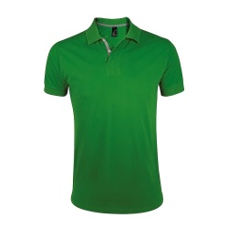 Рубашка поло мужская "Portland Men" зеленый, серый_L, 100% х/б, 200г/м2