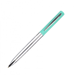 CLIPPER, ручка шариковая, бирюзовый/хром, металл, покрытие soft touch